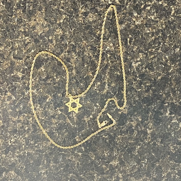 REAL 2mm 10k ROPE GOLD CHAIN 20 INCHES & AND REAL 14k STAR OF DAVID ✡️ STAMPED - Picture 16 of 16